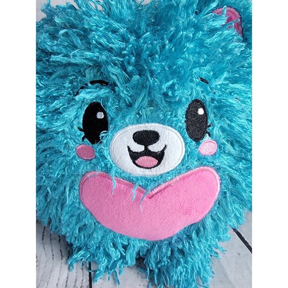 Pikmi Pops Plush Blue Bear with Pink Heart On Chest Scented 7in - Picture 2 of 8
